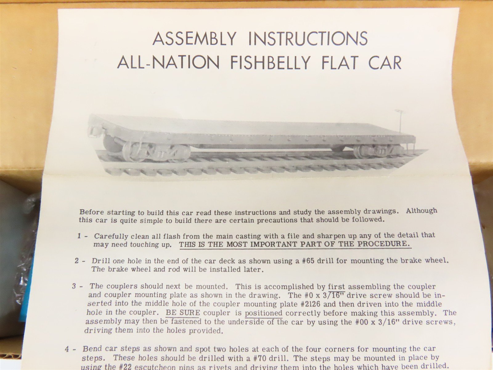 O Scale 2-Rail All-Nation 361L Undecorated Flatcar Built-Up Kit