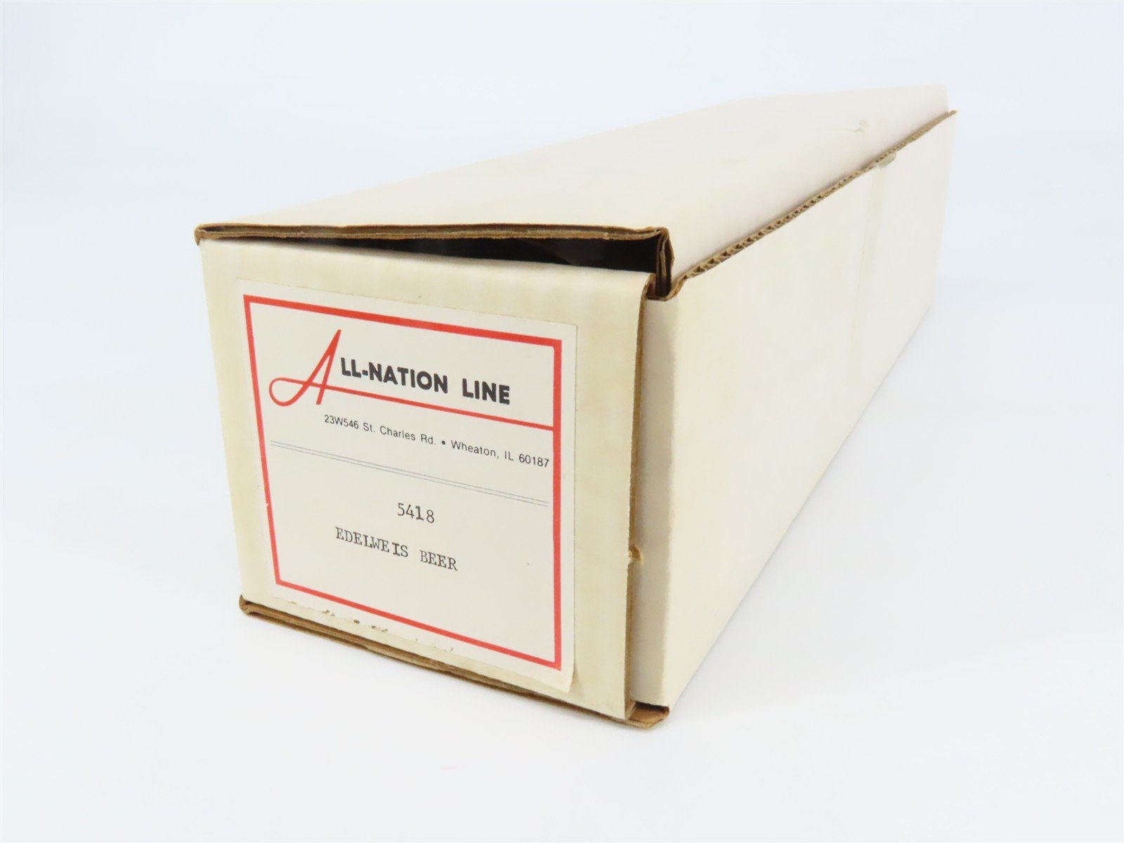 O Scale 2-Rail All-Nation 5418 URT Edelweis Wood Reefer Car #18301 Kit