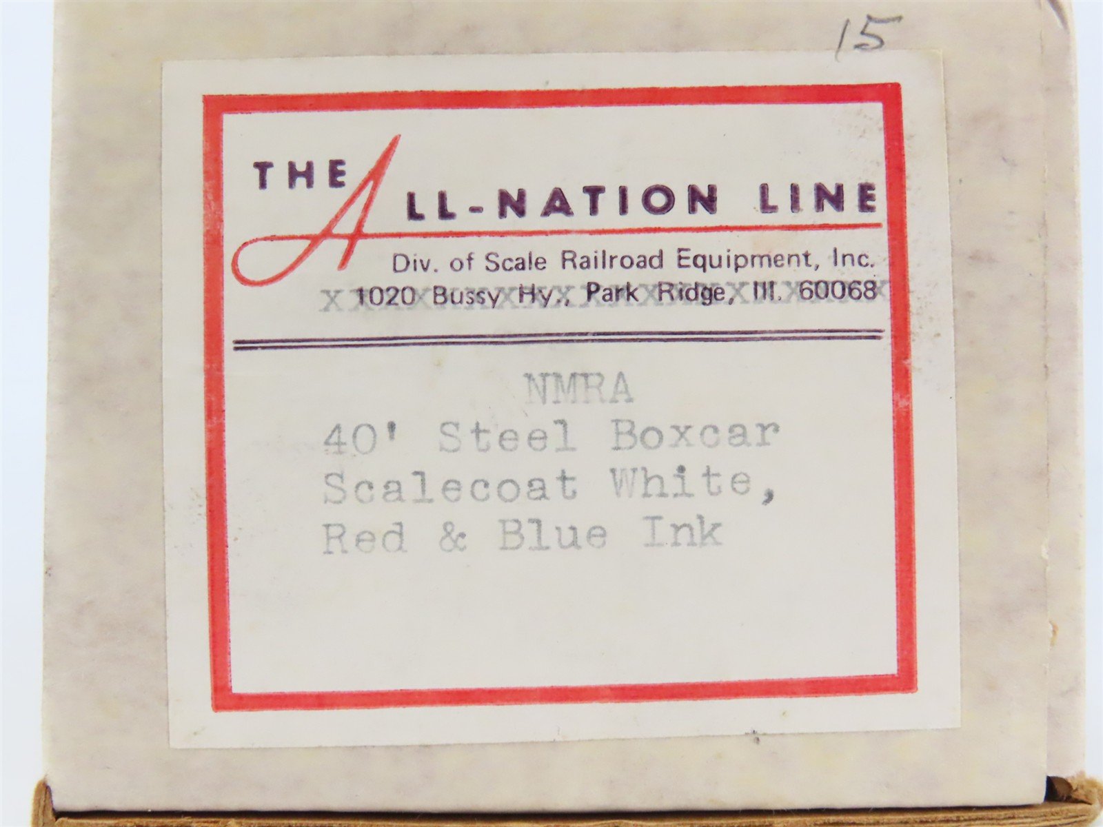 O Scale 2-Rail All-Nation NMRA 40' Wood Sheathed Boxcar #1976 Kit