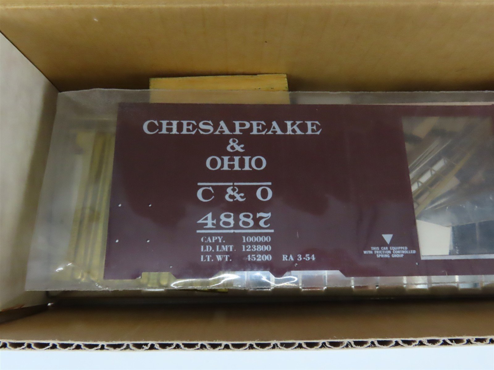 O Scale 2-Rail All-Nation 6600 C&O Chesapeake & Ohio 40' Steel Boxcar #4887 Kit