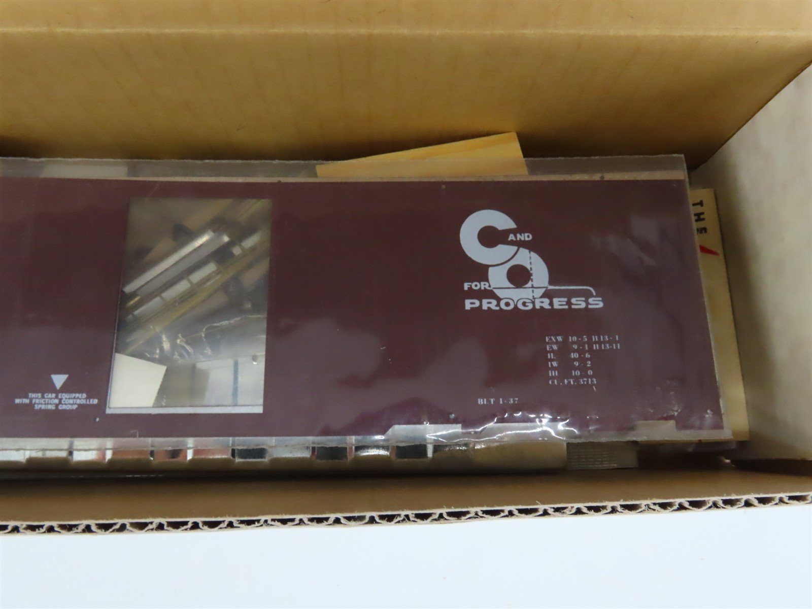 O Scale 2-Rail All-Nation 6600 C&O Chesapeake & Ohio 40' Steel Boxcar #4887 Kit