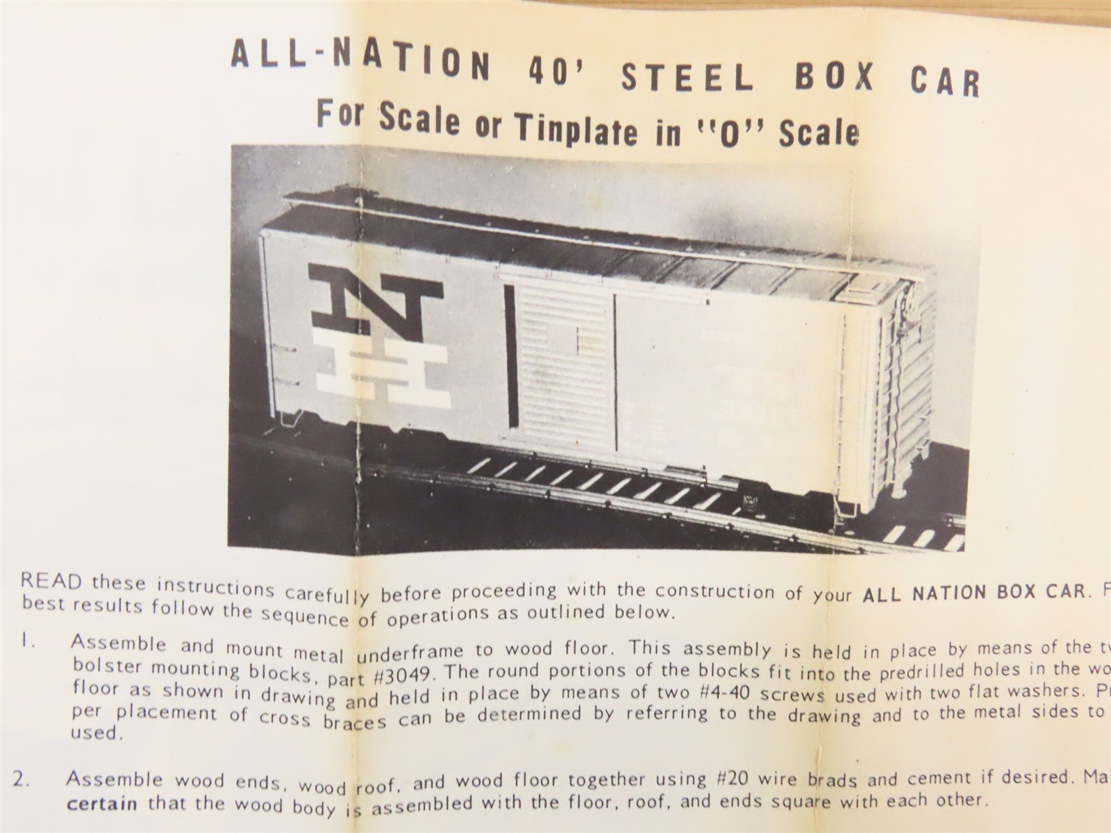 O Scale 2-Rail All-Nation 6600 C&O Chesapeake & Ohio 40' Steel Boxcar #4887 Kit