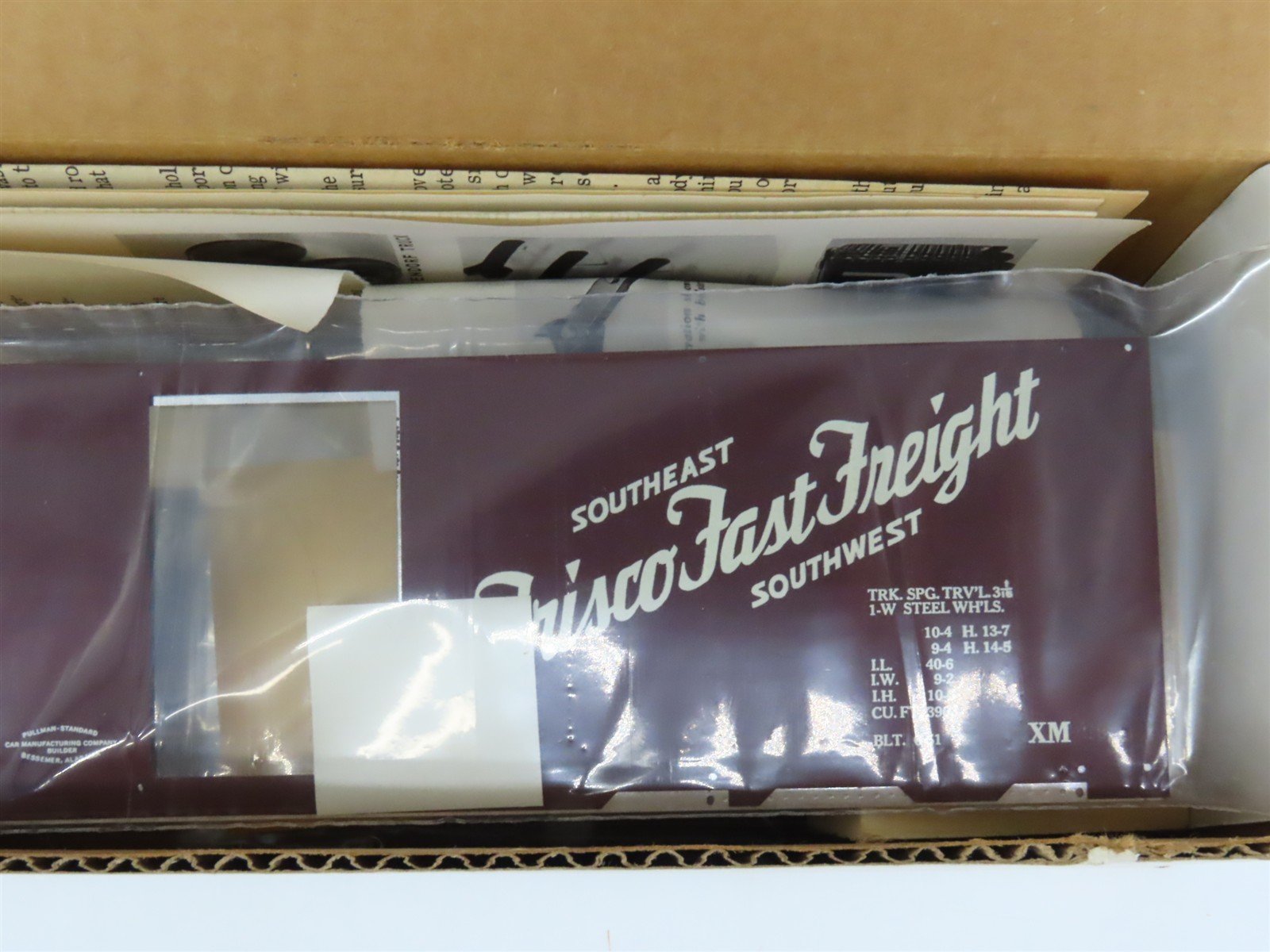 O Scale 2-Rail All-Nation 6611 SLSF Frisco 40' Steel Boxcar #17774 Kit