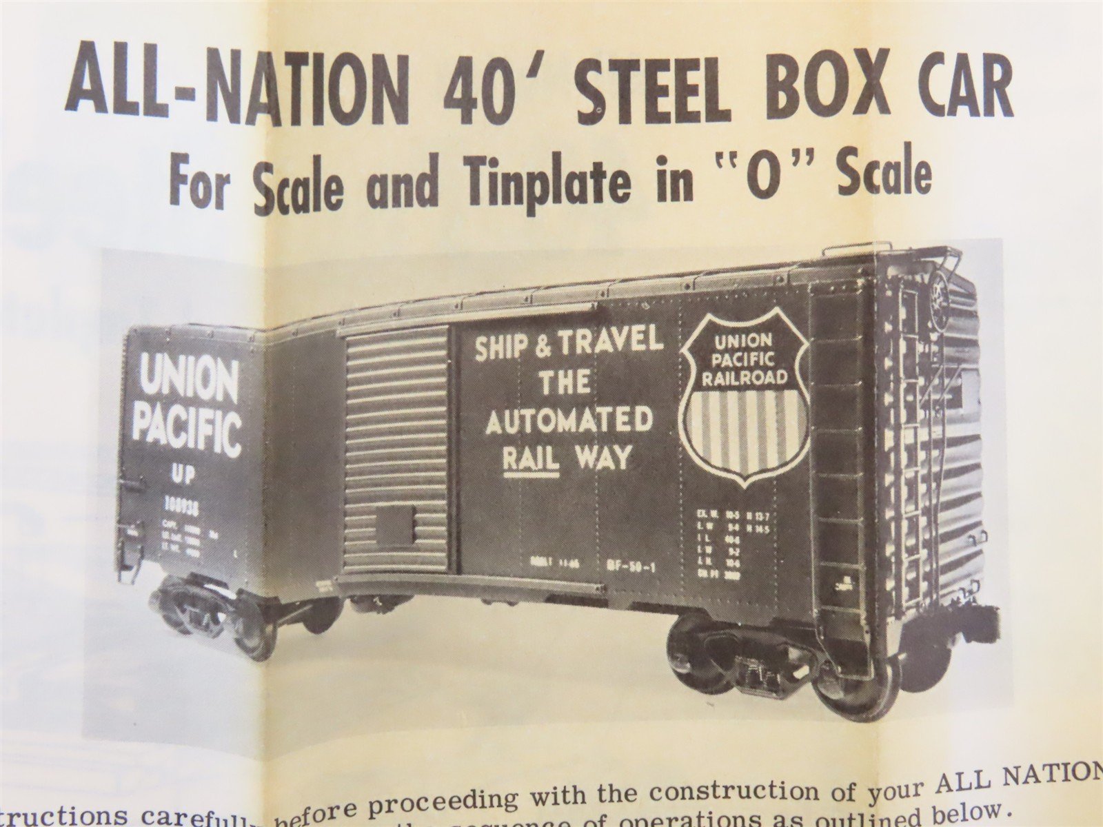O Scale 2-Rail All-Nation 6611 SLSF Frisco 40' Steel Boxcar #17774 Kit