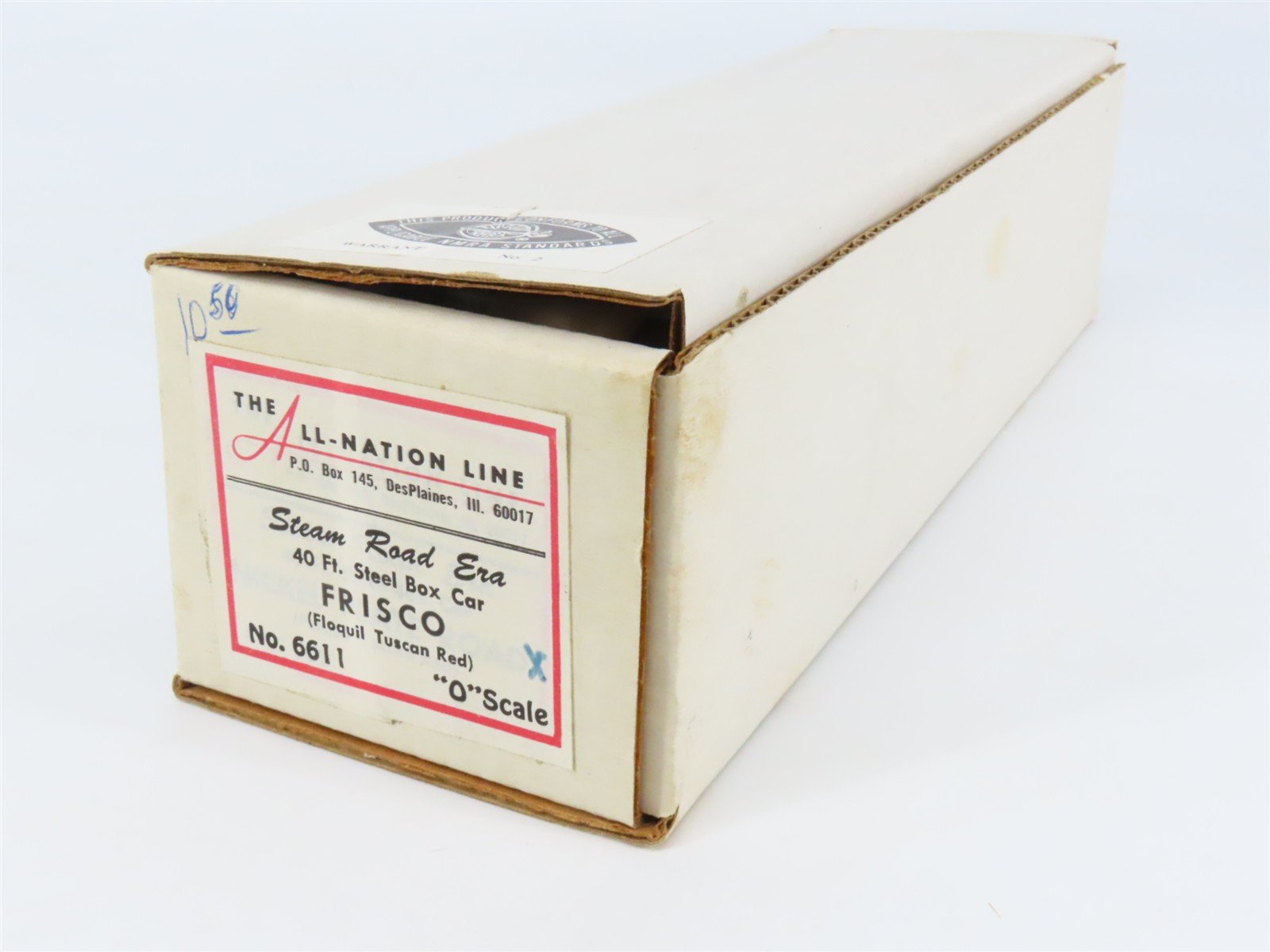 O Scale 2-Rail All-Nation 6611 SLSF Frisco 40' Steel Boxcar #17774 Kit
