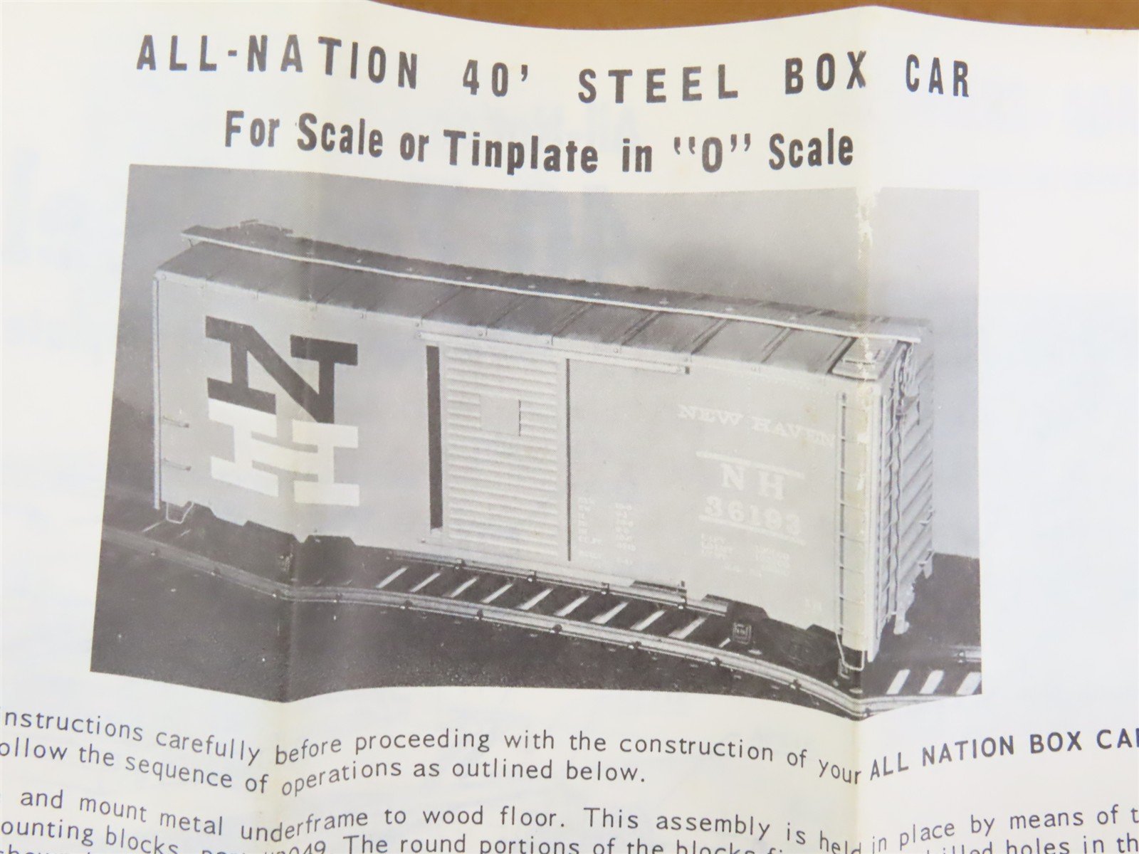 O Scale 2-Rail All-Nation 3665 ATSF Santa Fe 40' Steel Boxcar #16934 Kit