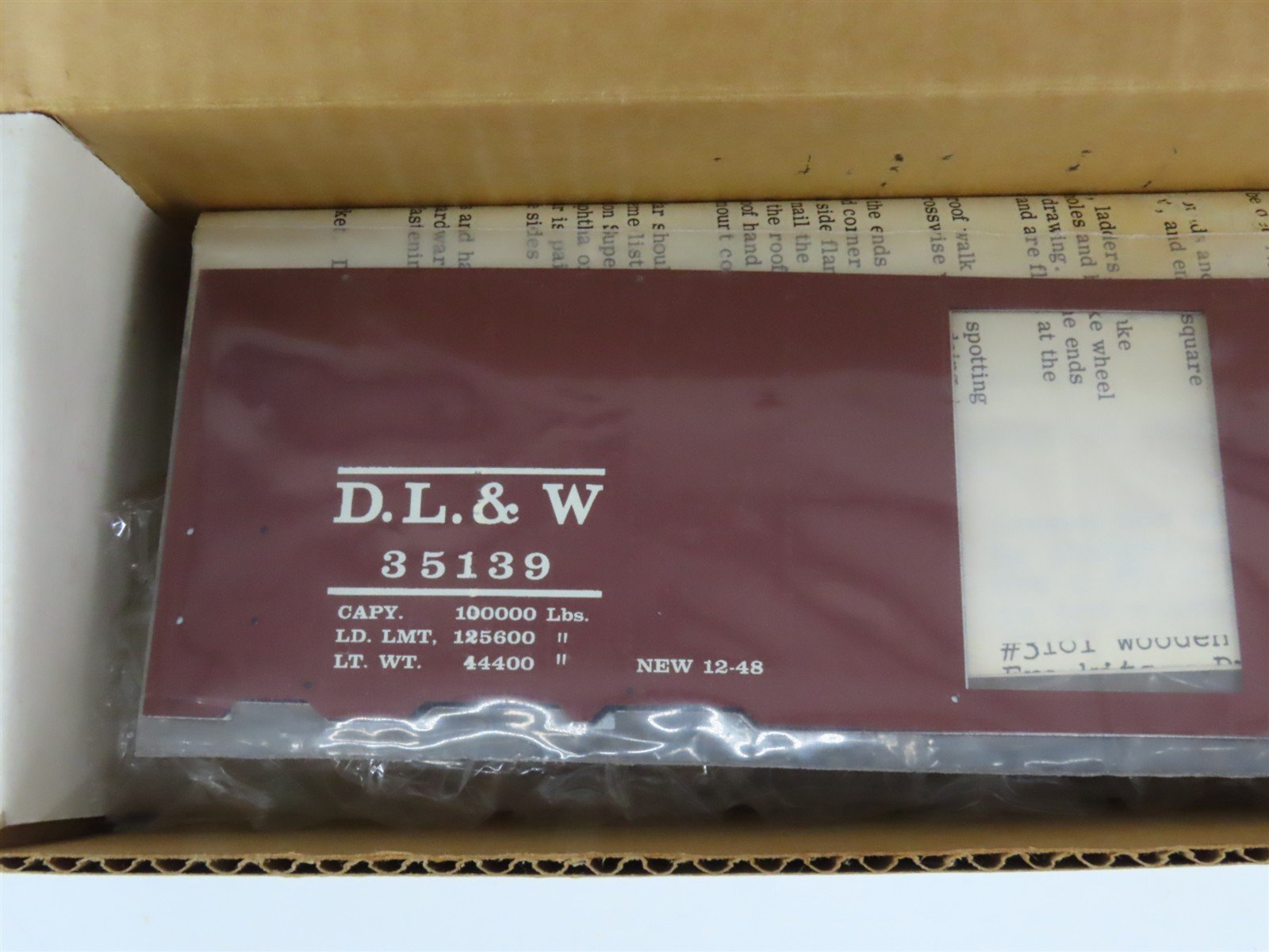 O Scale 2-Rail All-Nation 6613 DL&W Lackawanna 40' Steel Boxcar #35139 Kit