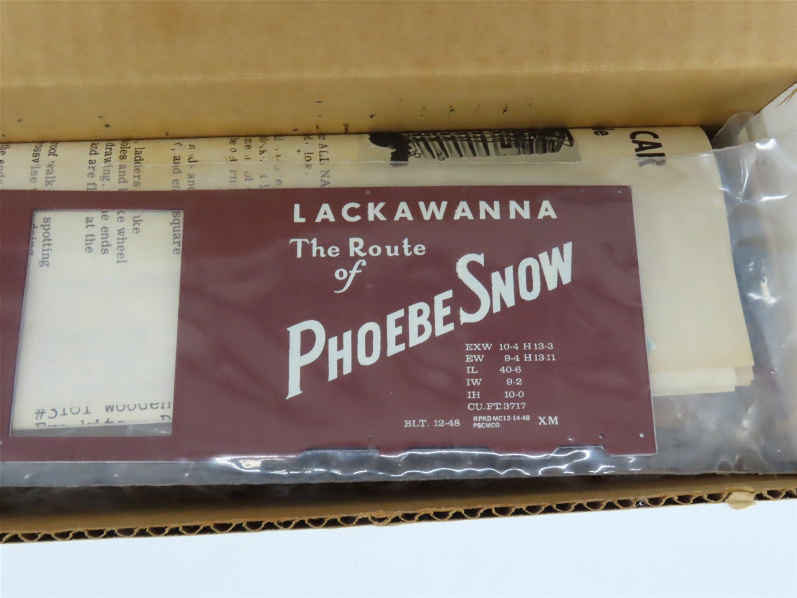 O Scale 2-Rail All-Nation 6613 DL&W Lackawanna 40' Steel Boxcar #35139 Kit