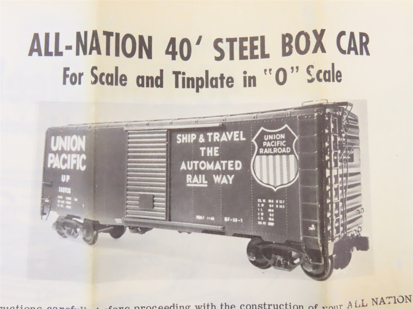 O Scale 2-Rail All-Nation 6613 DL&W Lackawanna 40' Steel Boxcar #35139 Kit