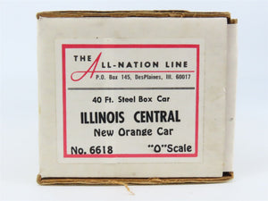 O Scale 2-Rail All-Nation 6618 IC Illinois Central 40' Steel Boxcar #120681 Kit