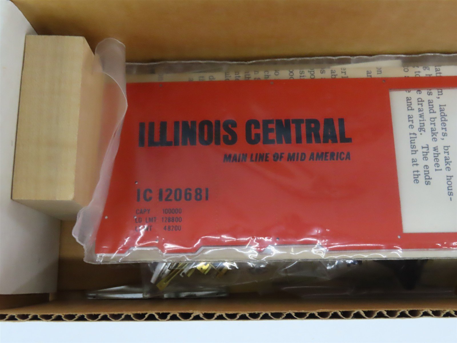 O Scale 2-Rail All-Nation 6618 IC Illinois Central 40' Steel Boxcar #120681 Kit