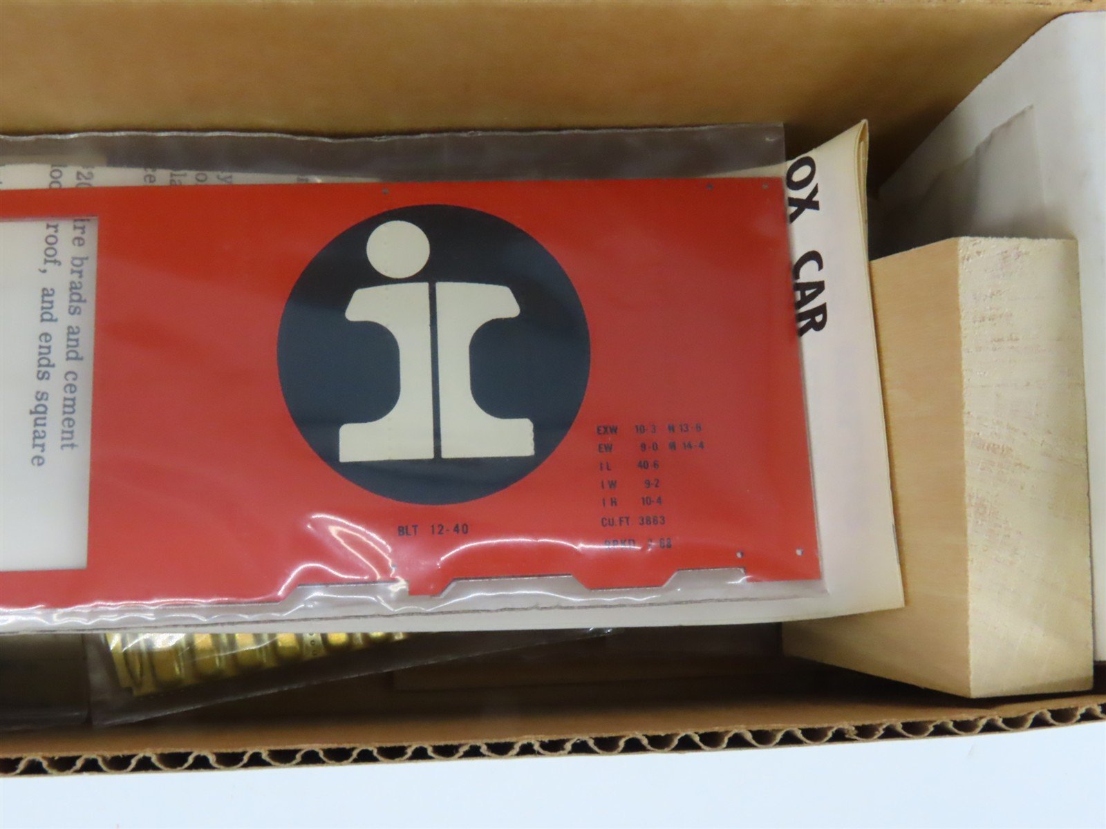 O Scale 2-Rail All-Nation 6618 IC Illinois Central 40' Steel Boxcar #120681 Kit