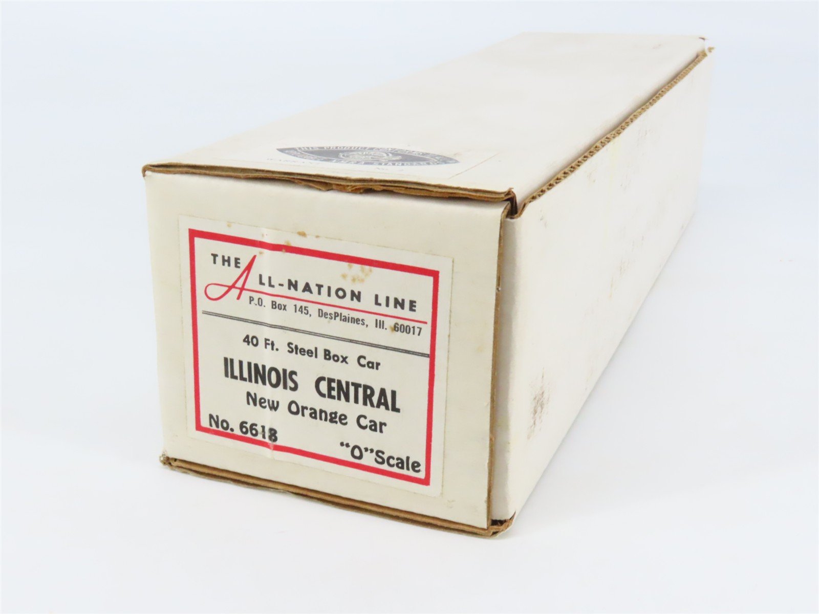 O Scale 2-Rail All-Nation 6618 IC Illinois Central 40' Steel Boxcar #120681 Kit