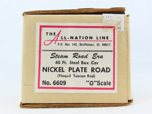 O Scale 2-Rail All-Nation 6609 NKP Nickel Plate Road 40' Steel Boxcar #6251 Kit