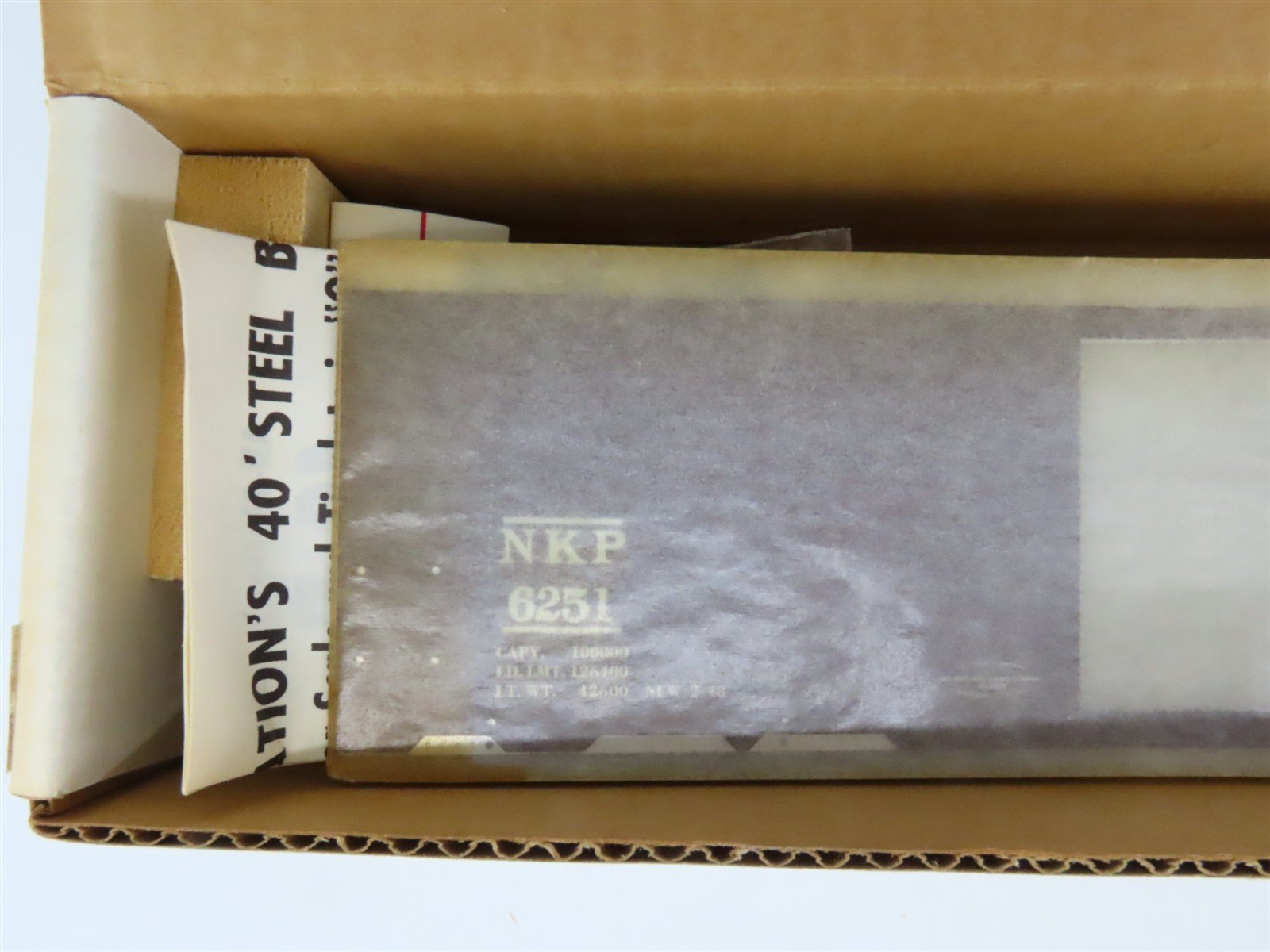 O Scale 2-Rail All-Nation 6609 NKP Nickel Plate Road 40' Steel Boxcar #6251 Kit