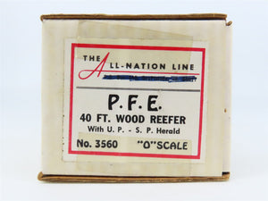 O 2-Rail All-Nation 3560 PFE Pacific Fruit UP/SP 40' Wood Reefer #20072 Kit