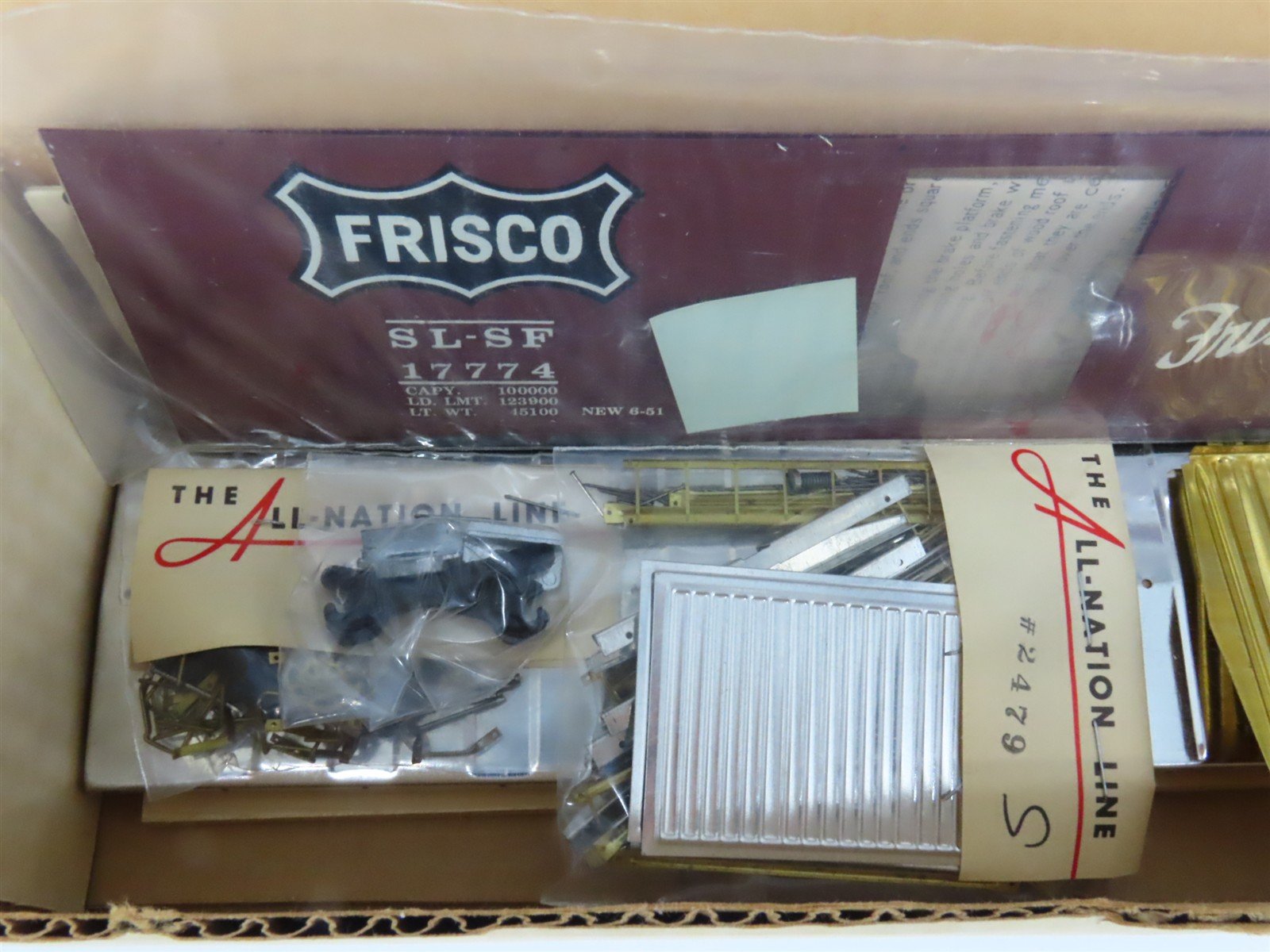 O Scale 2-Rail All-Nation 6611 SLSF Frisco 40' Steel Boxcar #17774 Kit