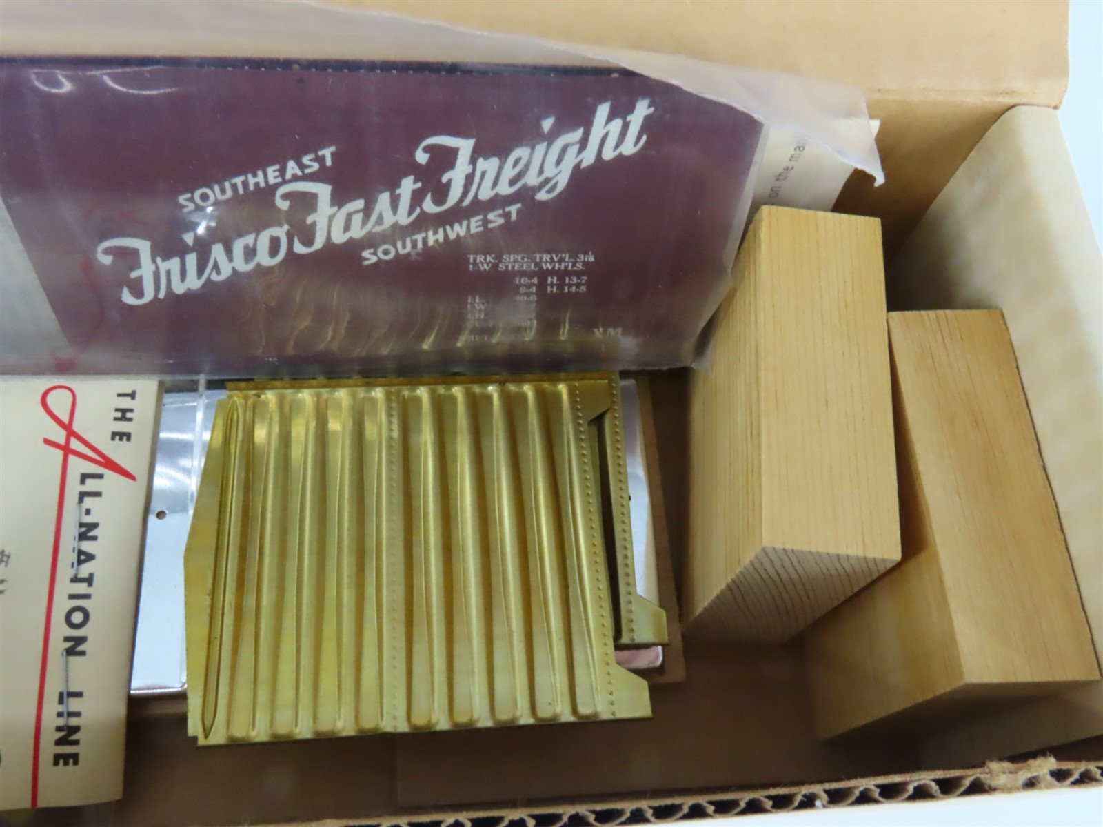 O Scale 2-Rail All-Nation 6611 SLSF Frisco 40' Steel Boxcar #17774 Kit