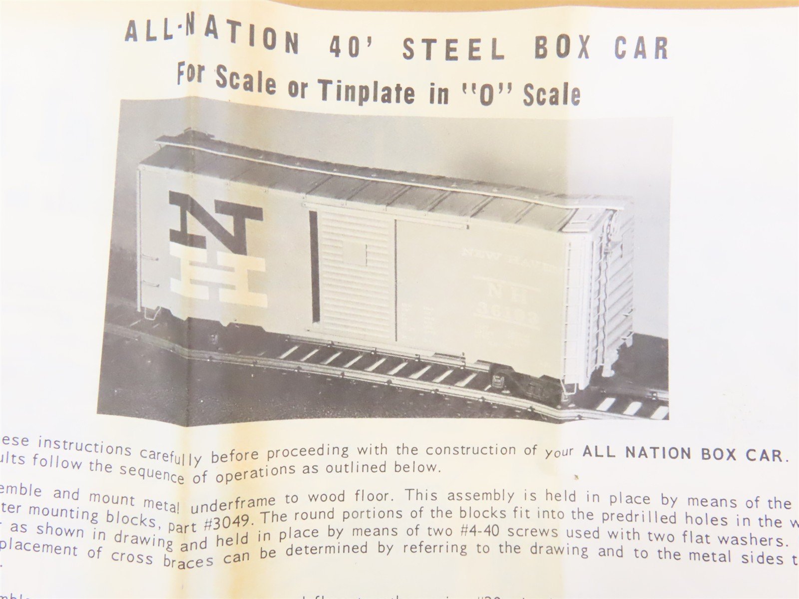 O Scale 2-Rail All-Nation 6611 SLSF Frisco 40' Steel Boxcar #17774 Kit