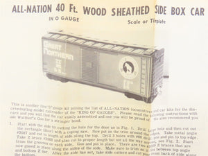 O Scale 2-Rail All-Nation 3702 NP Northern Pacific 40' Wood Boxcar #9936 Kit