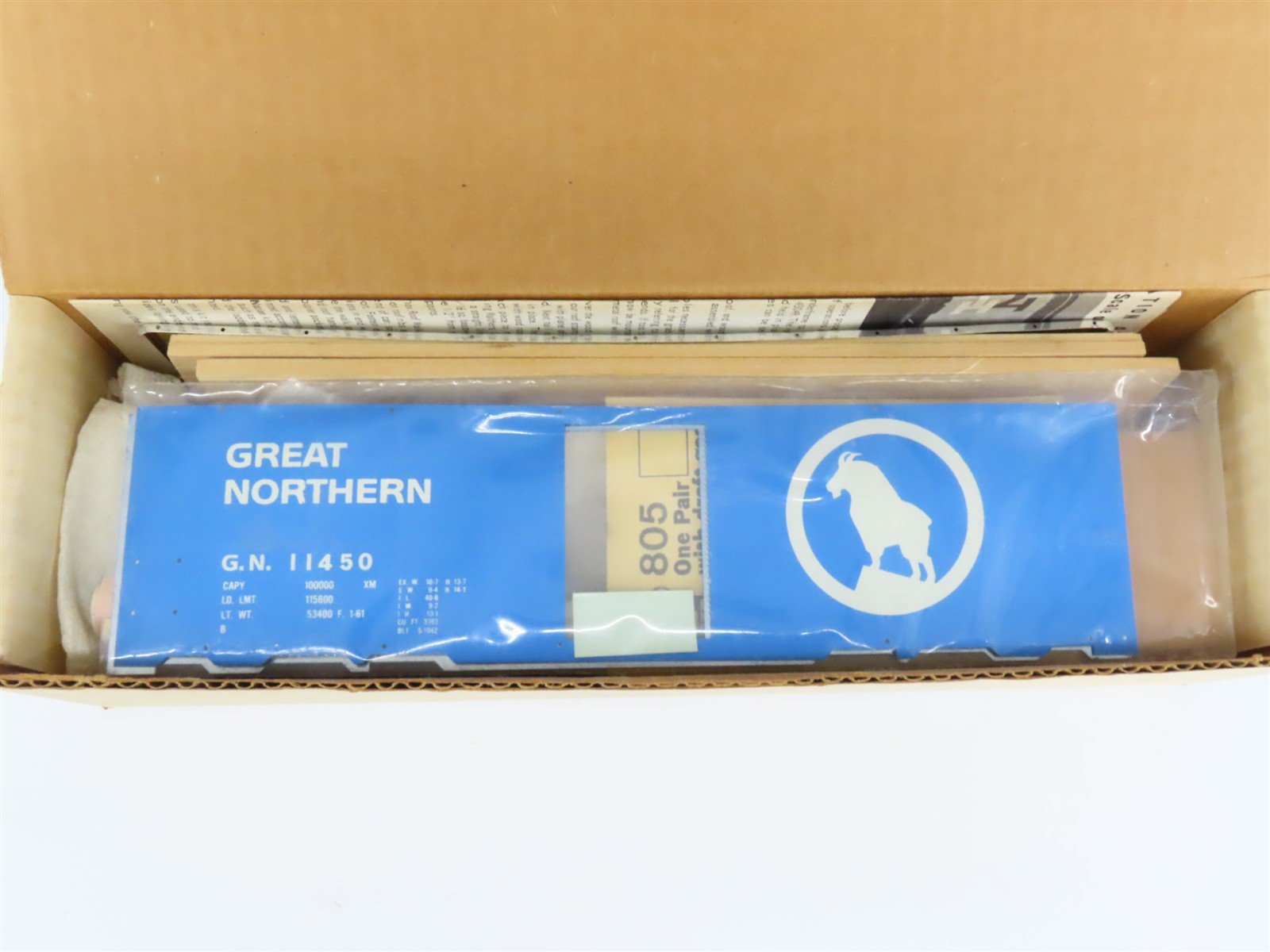 O Scale 2-Rail All-Nation 6606 GN Great Northern 40' Steel Boxcar #11450 Kit