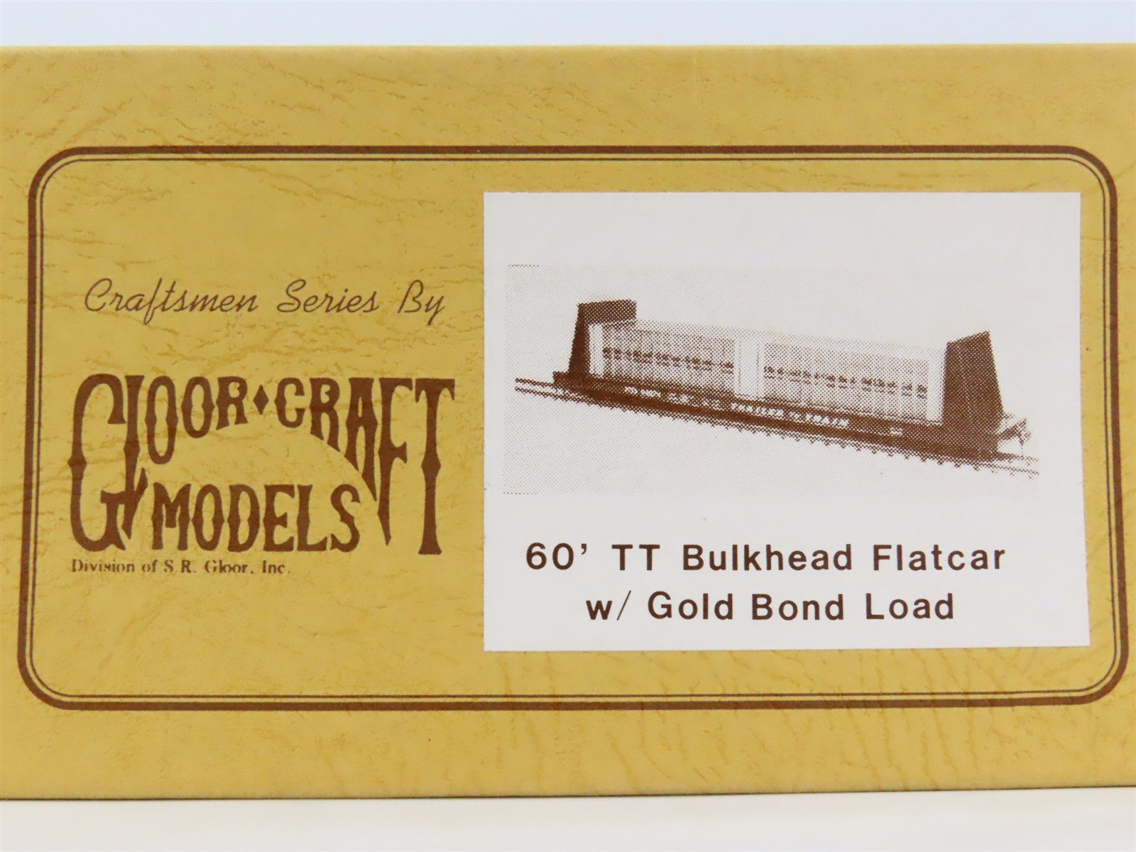 O Scale 2-Rail Gloor Craft 510 Trailer Train 60' Bulkhead Flatcar Kit w/Load