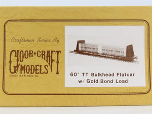 O Scale 2-Rail Gloor Craft 510 Trailer Train 60' Bulkhead Flatcar Kit w/Load