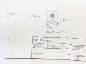 O Scale 2-Rail Gloor Craft 557 Undecorated 45' Refrigerated Trailer Kit