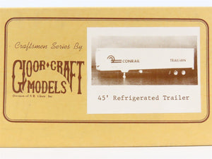 O Scale 2-Rail Gloor Craft 557 Undecorated 45' Refrigerated Trailer Kit