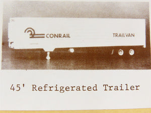 O Scale 2-Rail Gloor Craft 557 Undecorated 45' Refrigerated Trailer Kit