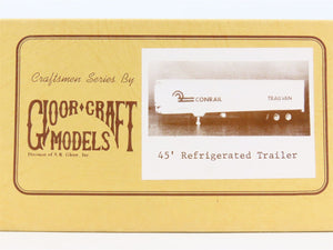 O Scale 2-Rail Gloor Craft 557 Undecorated 45' Refrigerated Trailer Kit