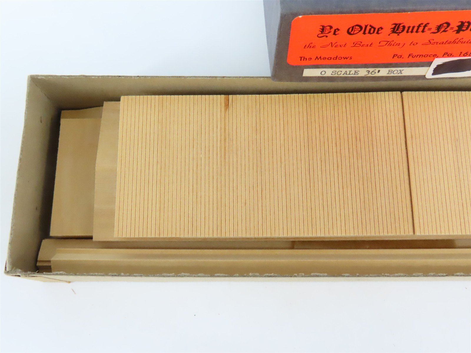 O Scale 2-Rail Ye Olde Huff-N-Puff Undecorated 36' Wood Boxcar Kit