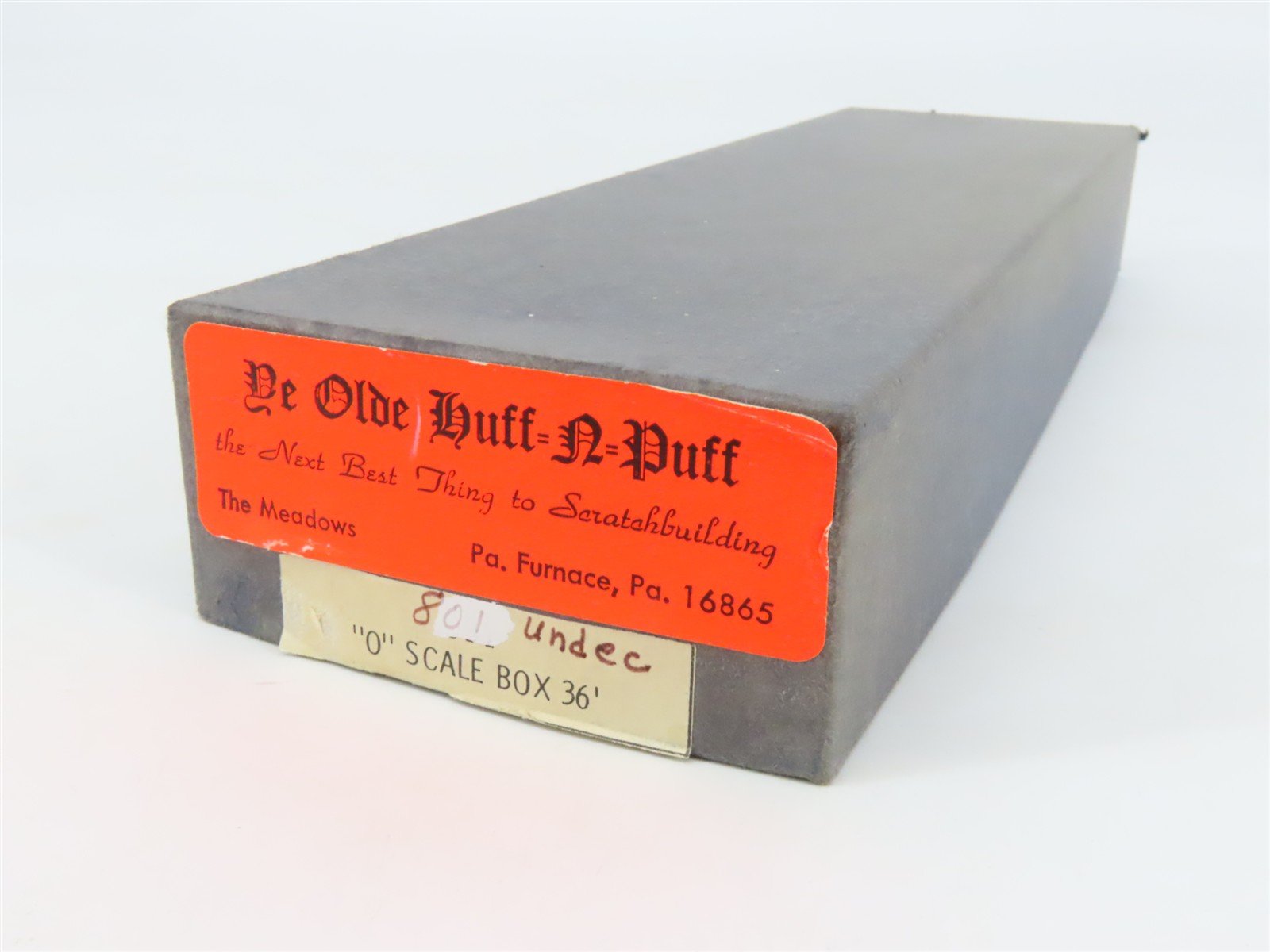 O Scale 2-Rail Ye Olde Huff-N-Puff 801 Undecorated 36' Wood Boxcar Kit