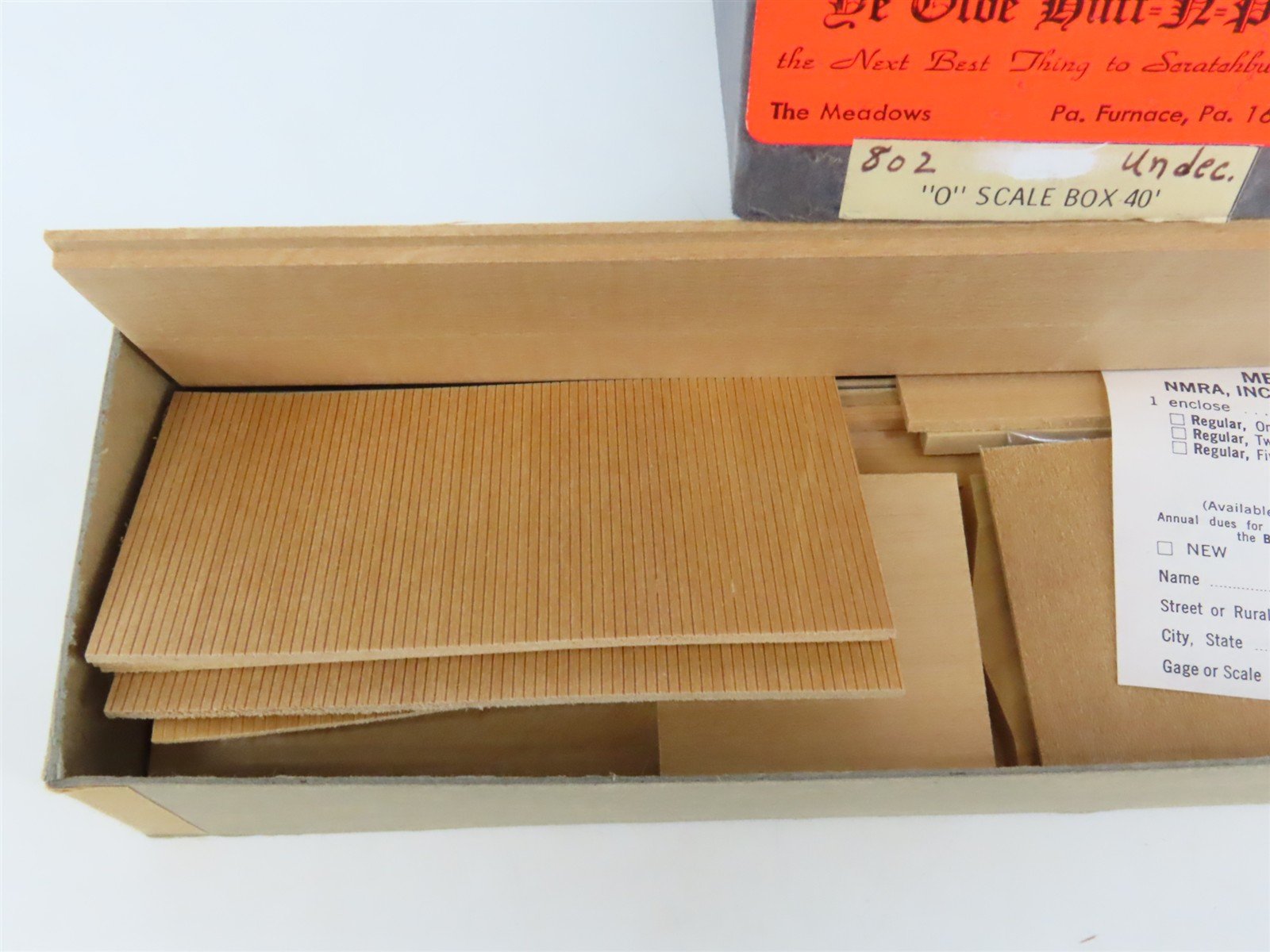 O Scale 2-Rail Ye Olde Huff-N-Puff 802 Undecorated 36' Wood Boxcar Kit