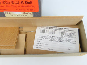 O Scale 2-Rail Ye Olde Huff-N-Puff 802 Undecorated 36' Wood Boxcar Kit