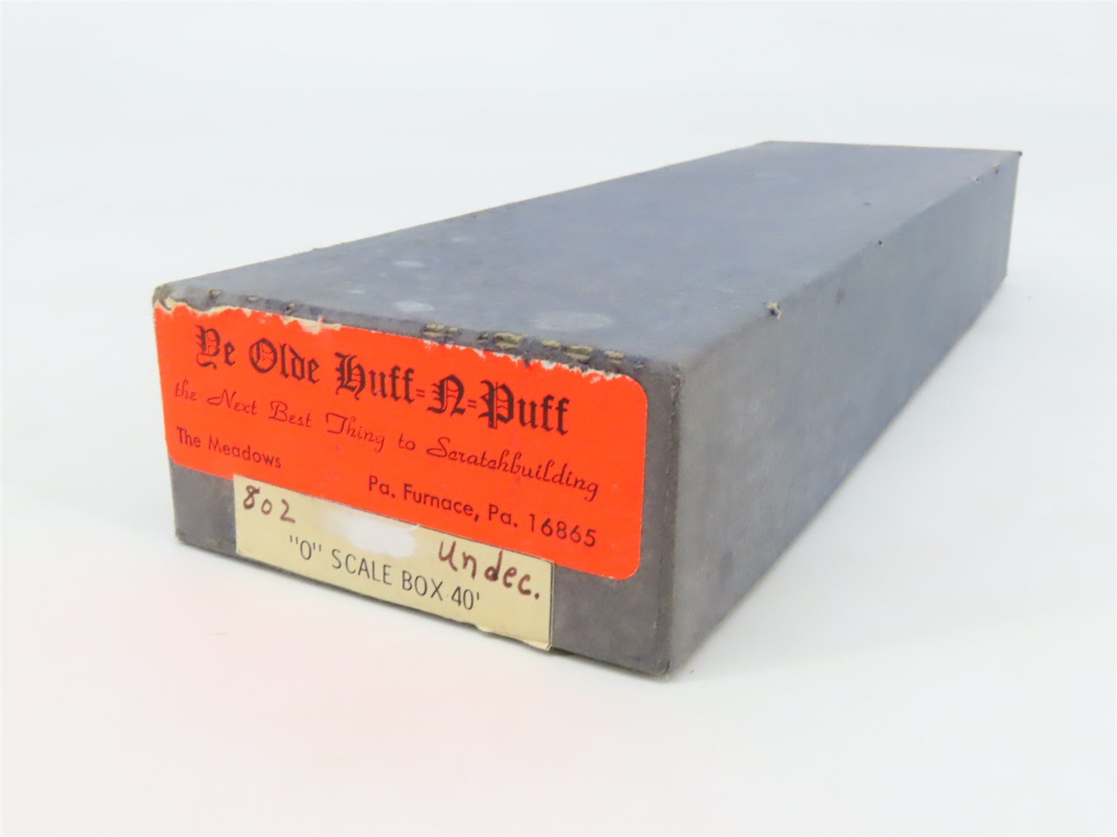 O Scale 2-Rail Ye Olde Huff-N-Puff 802 Undecorated 36' Wood Boxcar Kit
