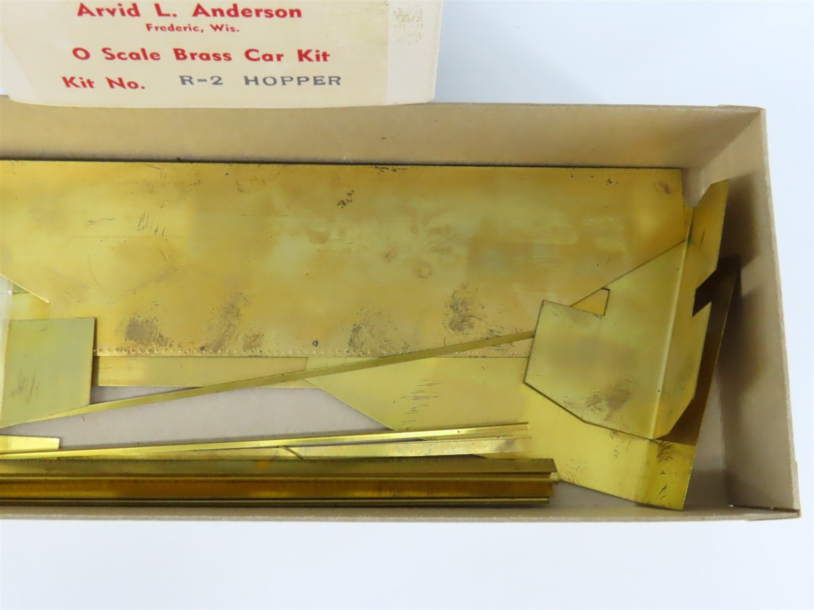 O Scale 2-Rail Arvid L. Anderson R-2 Undecorated BRASS Hopper Car Kit
