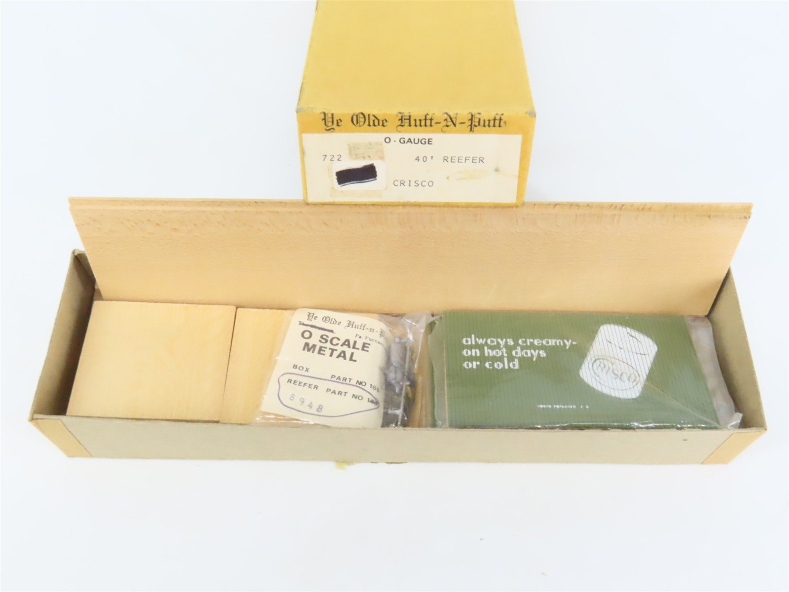 O 2-Rail Ye Olde Huff-N-Puff 722 PGRX Crisco 40' Wood Reefer #4167 Kit