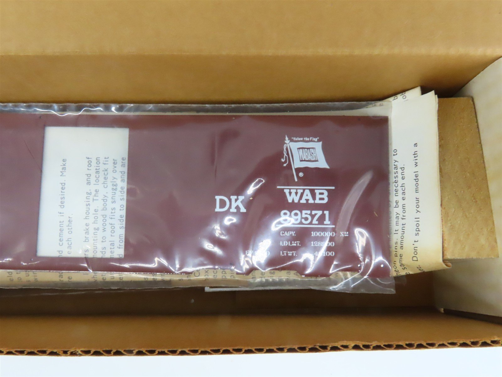 O Scale 2-Rail All-Nation 6622 WAB Wabash 40' Boxcar #89571 Kit