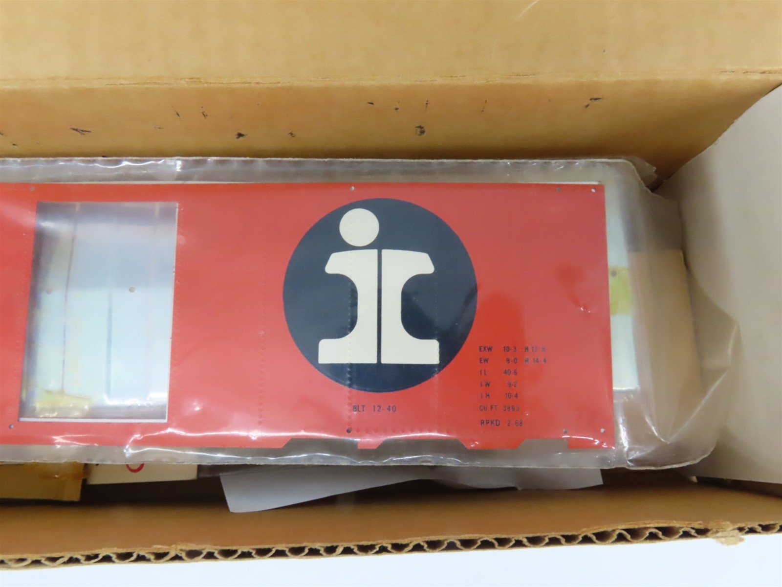 O Scale 2-Rail All-Nation 6618 IC Illinois Central 40' Steel Boxcar #120681 Kit
