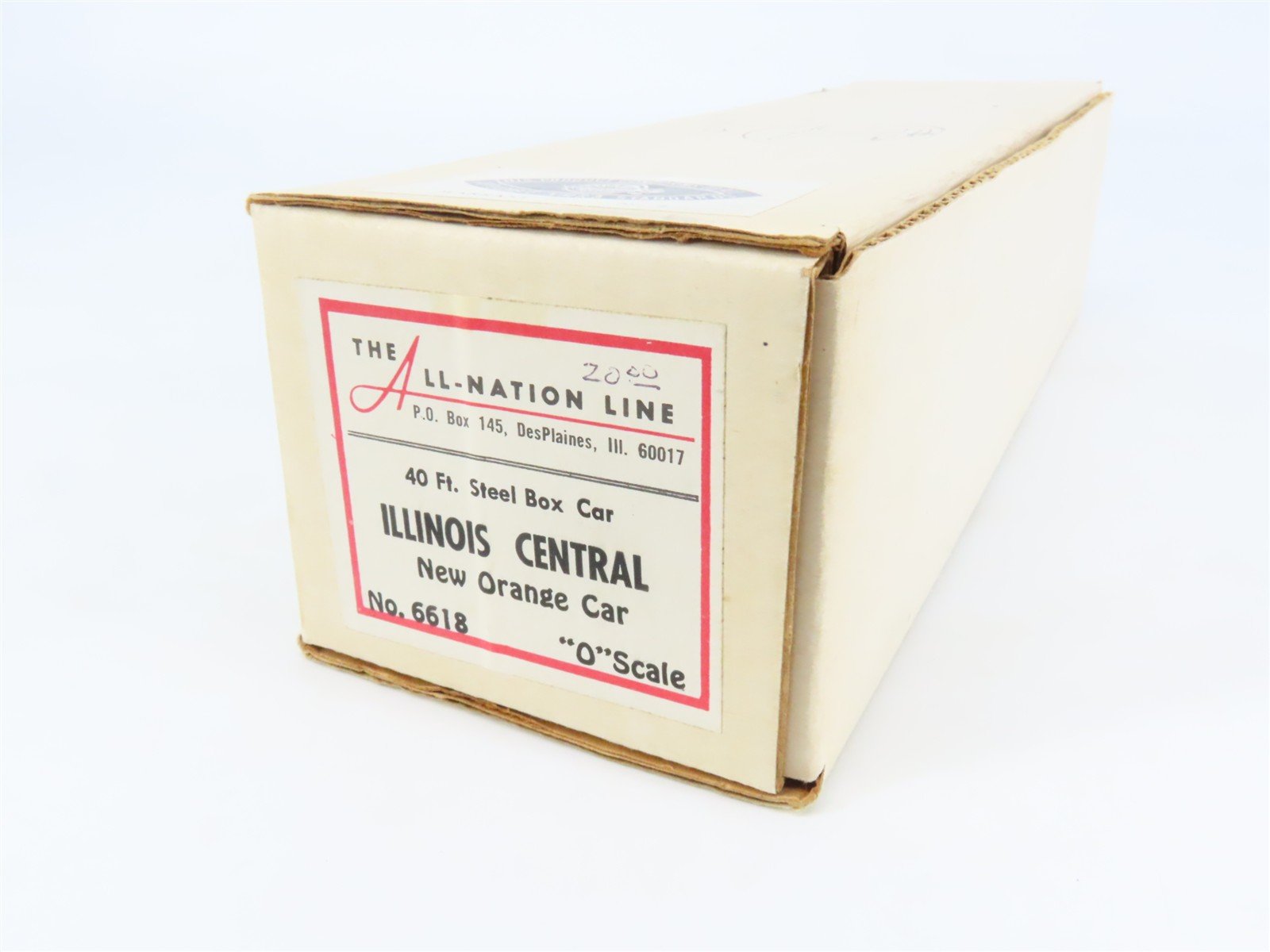 O Scale 2-Rail All-Nation 6618 IC Illinois Central 40' Steel Boxcar #120681 Kit