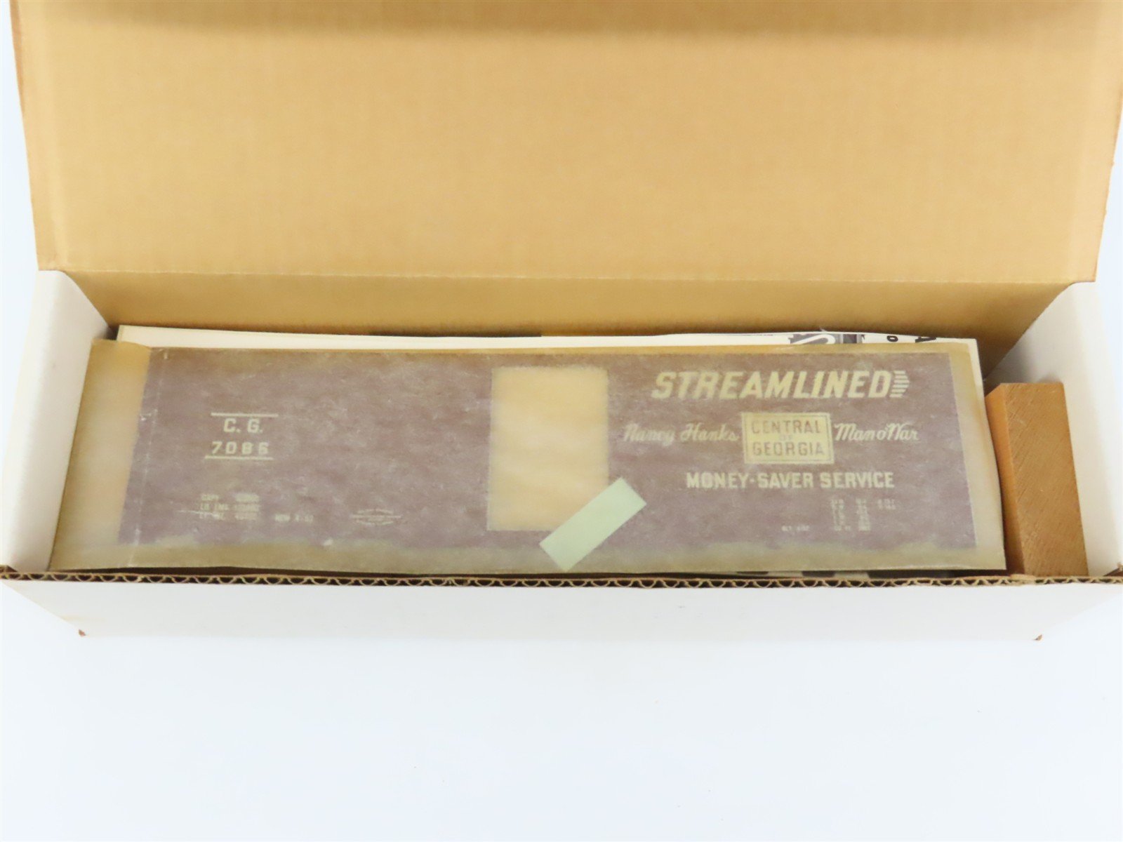 O Scale 2-Rail All-Nation 6610 Central of Georgia 40' Steel Boxcar #7086 Kit