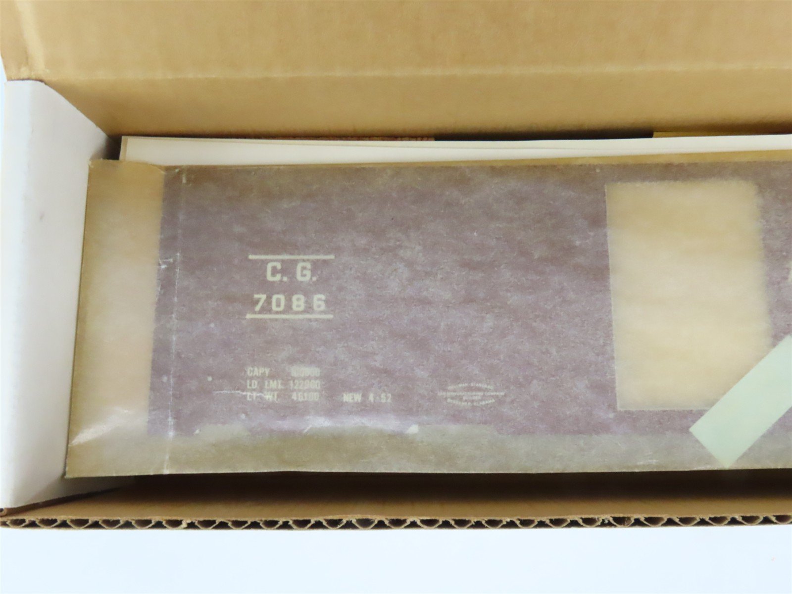 O Scale 2-Rail All-Nation 6610 Central of Georgia 40' Steel Boxcar #7086 Kit