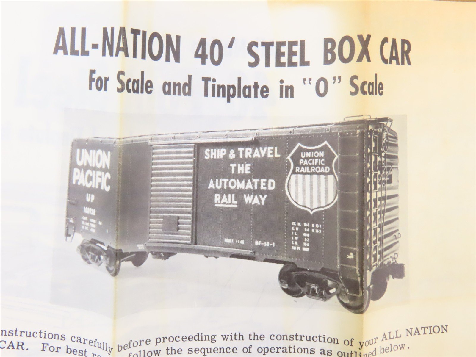 O Scale 2-Rail All-Nation 6617 GTW Grand Trunk Western Boxcar #515001 Kit