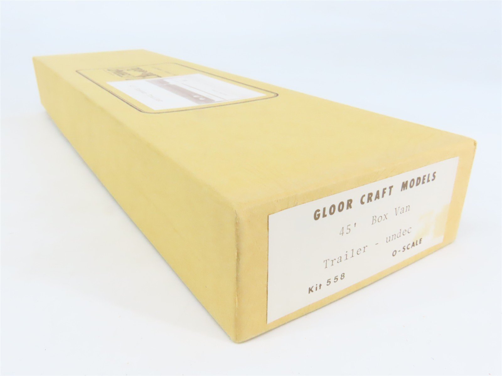 O Scale 2-Rail Gloor Craft 558 Undecorated 45' Box Van Trailer Kit