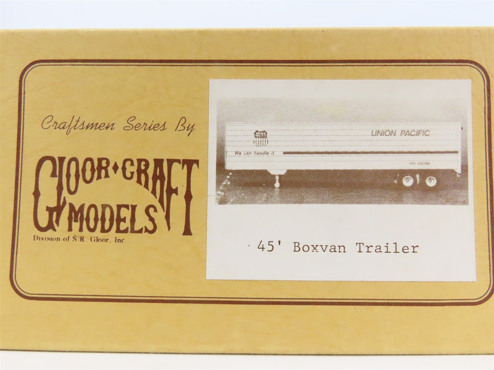 O Scale 2-Rail Gloor Craft 558 Undecorated 45' Box Van Trailer Kit