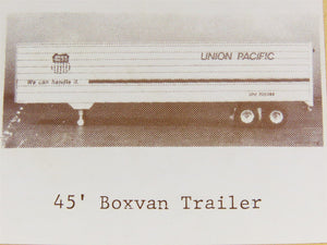 O Scale 2-Rail Gloor Craft 558 Undecorated 45' Box Van Trailer Kit