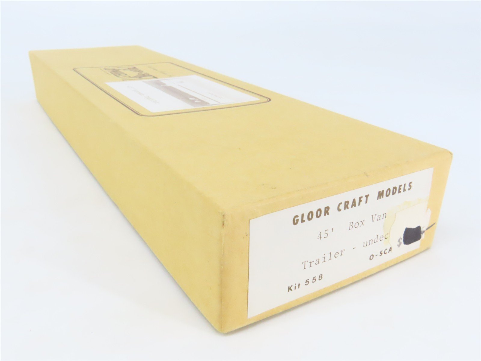 O Scale 2-Rail Gloor Craft 558 Undecorated 45' Box Van Trailer Kit