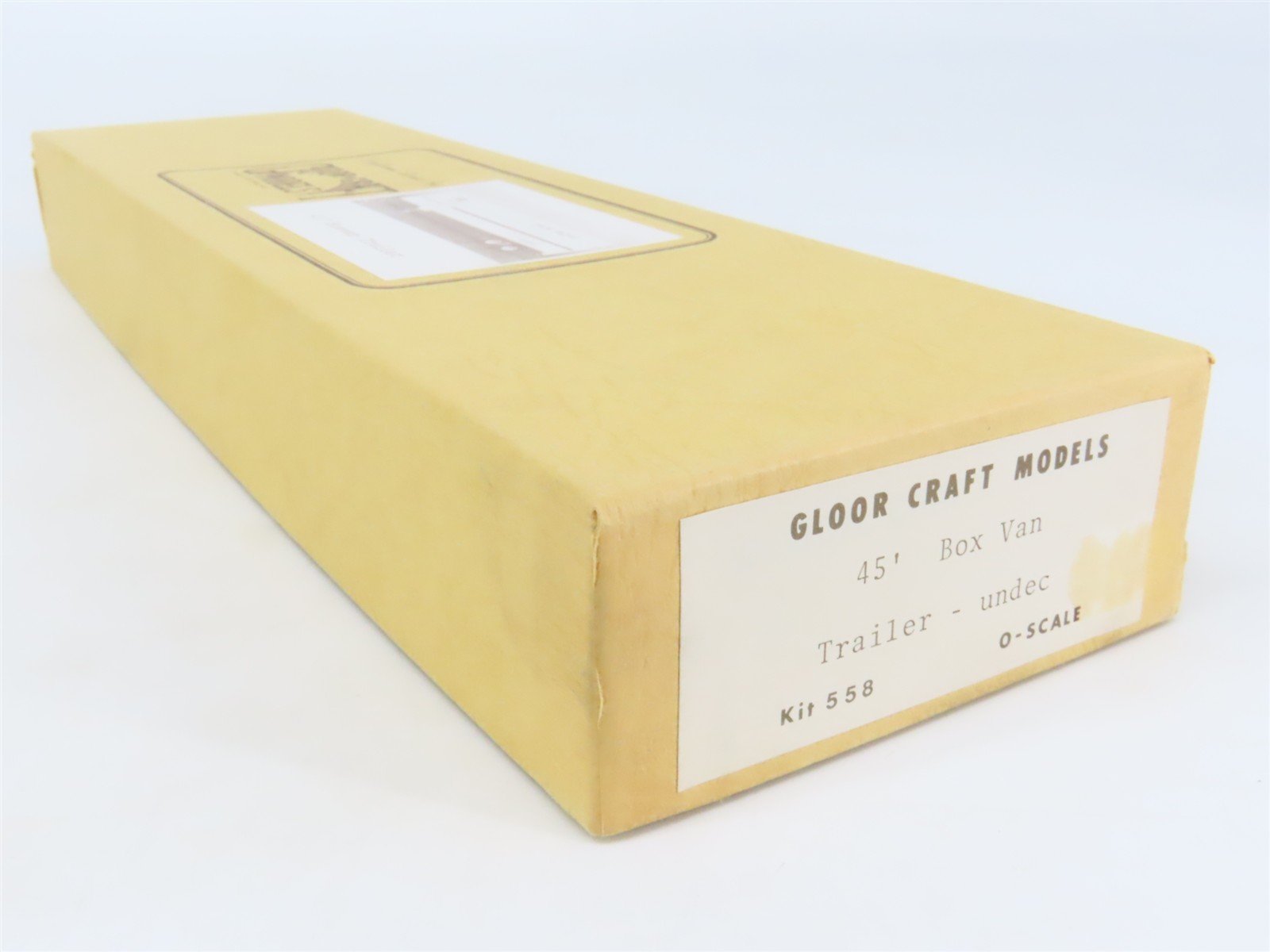 O Scale 2-Rail Gloor Craft 558 Undecorated 45' Box Van Trailer Kit