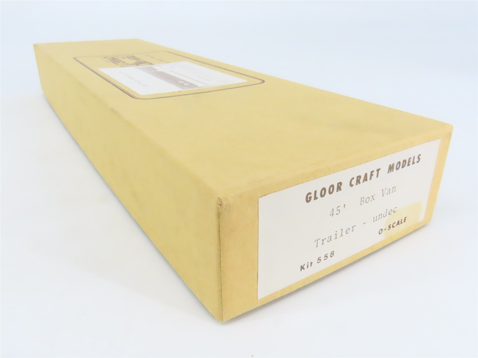 O Scale 2-Rail Gloor Craft 558 Undecorated 45' Box Van Trailer Kit